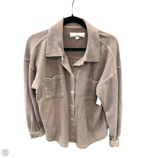 Jacket Shirt By Thread And Supply In Brown, Size: M