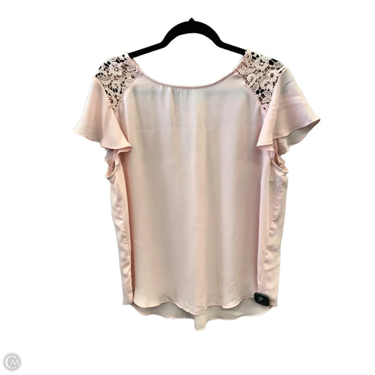 Top Short Sleeve By Massini In Pink, Size: L
