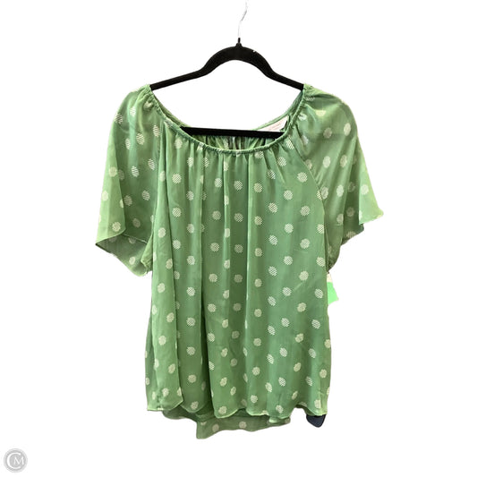Top Short Sleeve By Lc Lauren Conrad In Green, Size: Xl