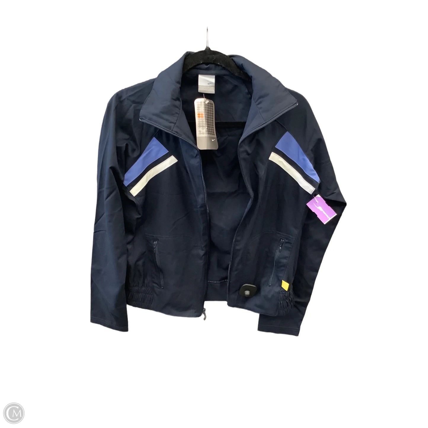 Athletic Jacket By Nike Apparel In Blue, Size: L