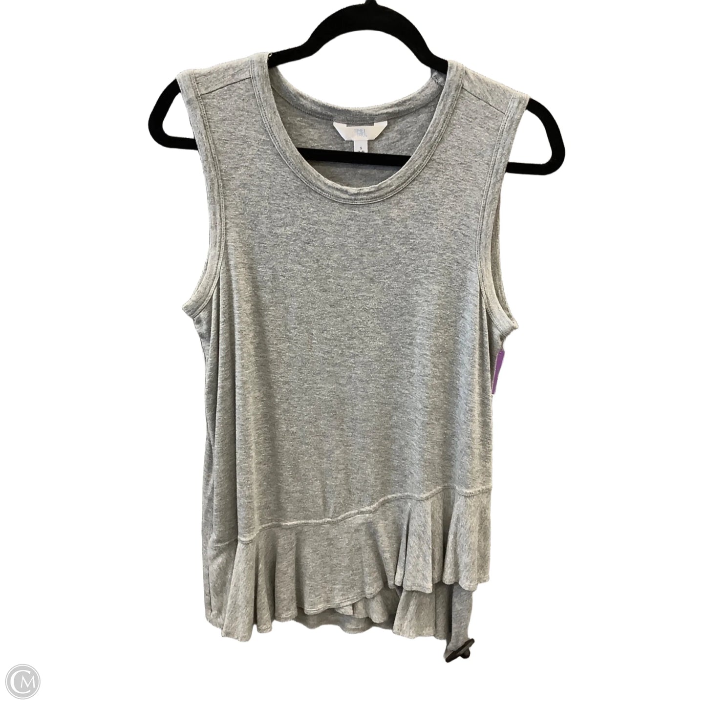 Top Sleeveless By Time And Tru In Grey, Size: S