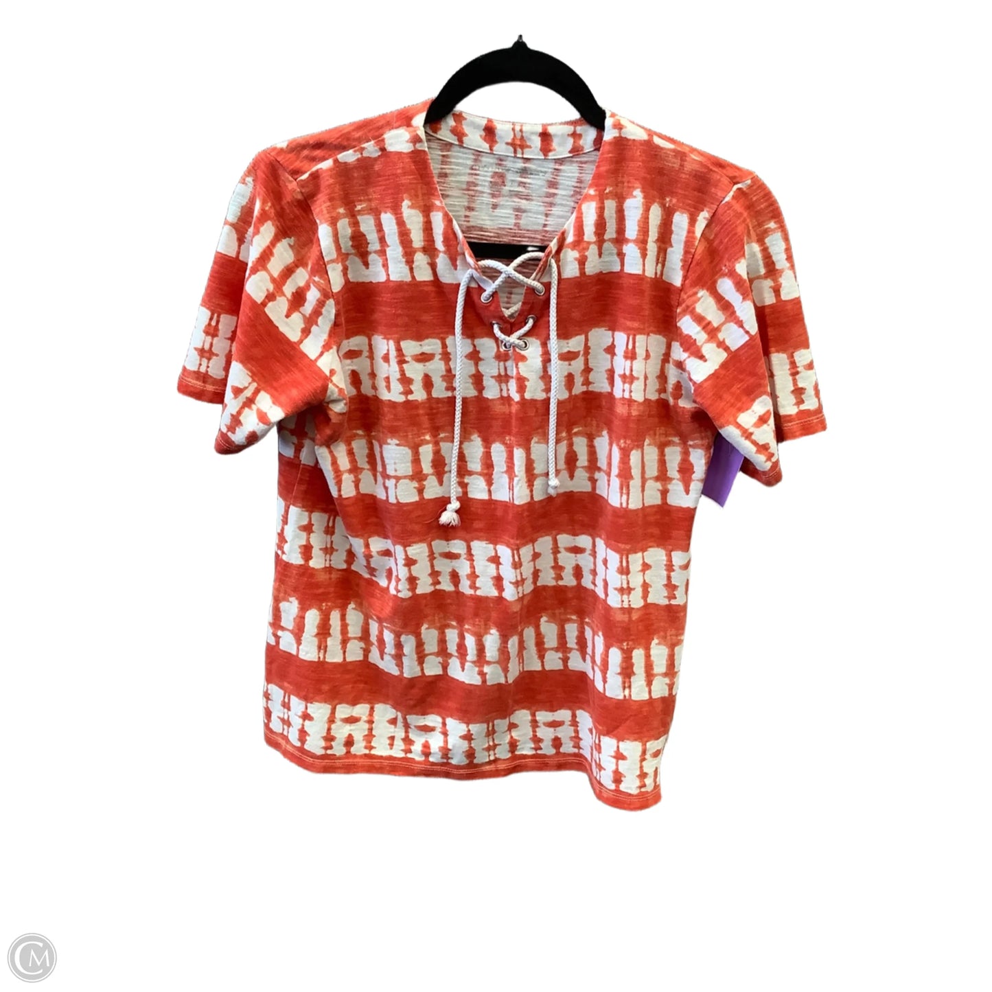 Top Short Sleeve By Allison Daley In Orange, Size: Sp