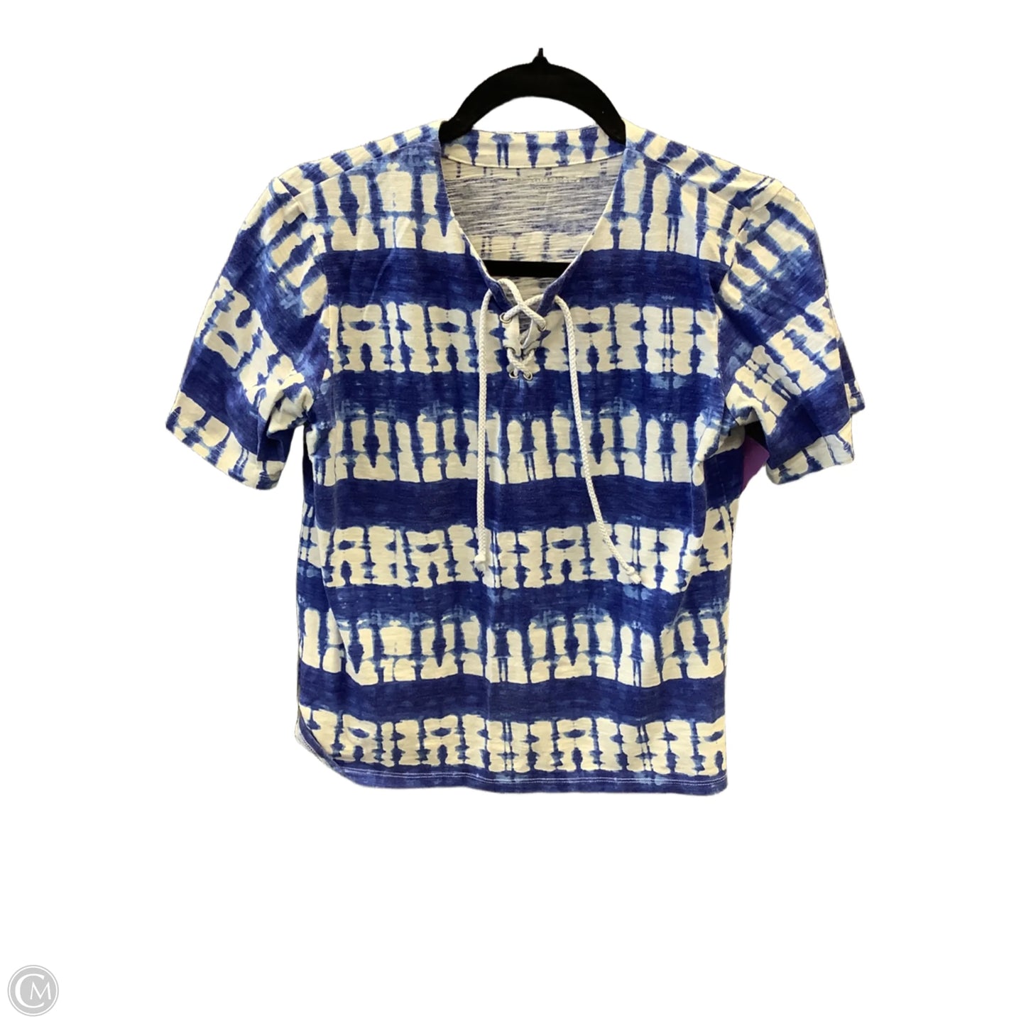 Top Short Sleeve By Allison Daley In Blue, Size: Sp