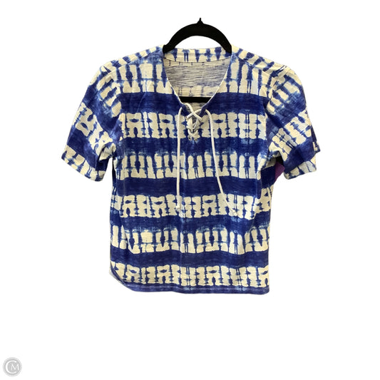 Top Short Sleeve By Allison Daley In Blue, Size: Sp