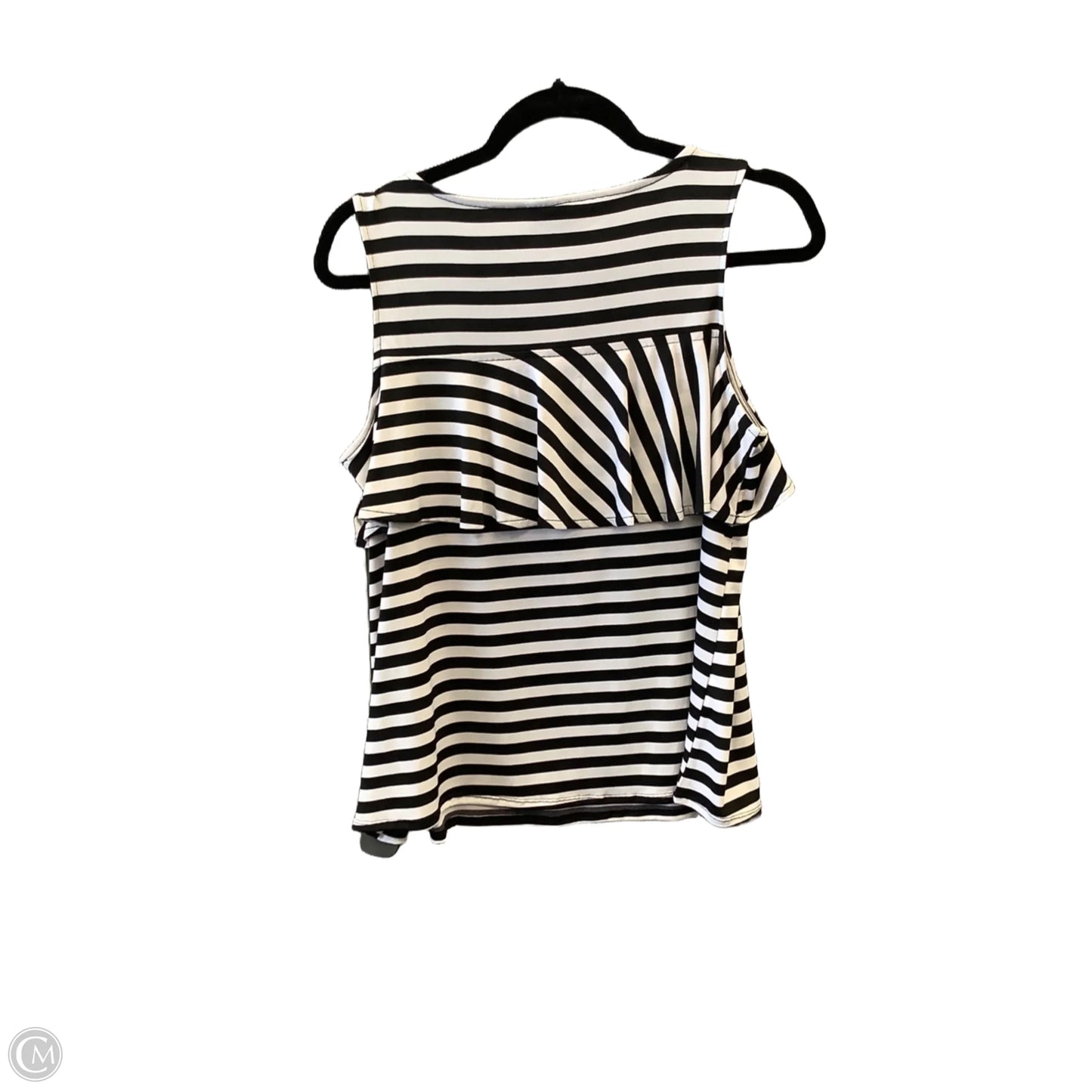 Top Sleeveless By Worthington In Black & White, Size: M