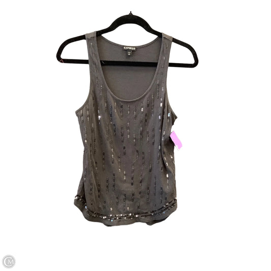 Top Sleeveless By Express In Grey, Size: Xs