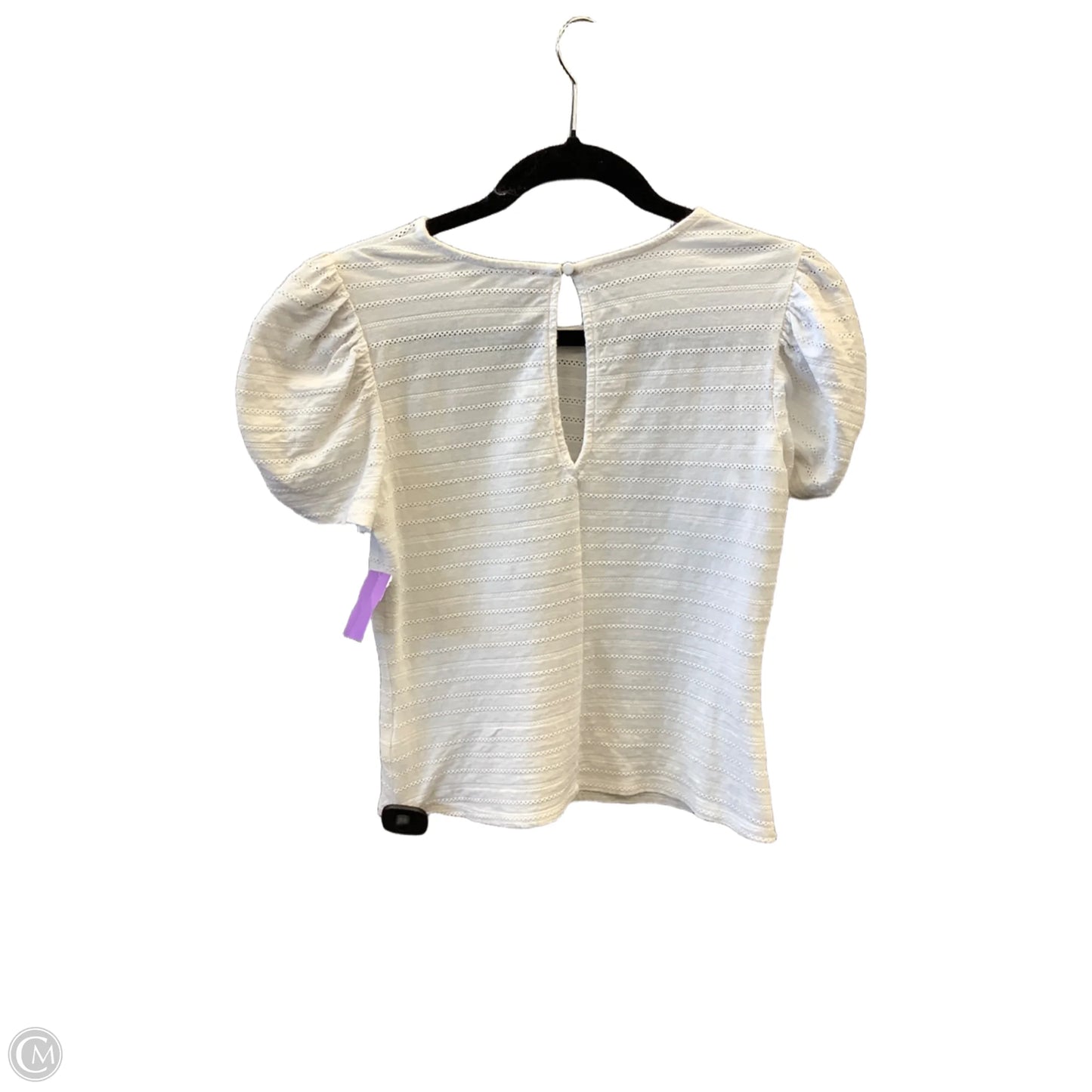 Top Short Sleeve By Express In White, Size: Xs