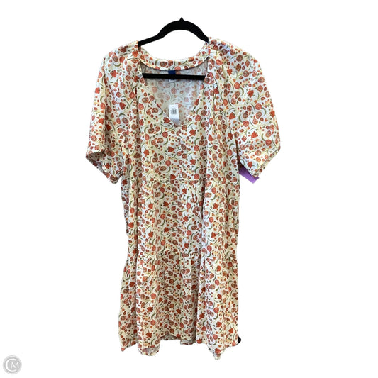 Dress Casual Midi By Old Navy In Floral Print, Size: L