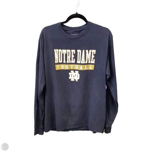 Top Long Sleeve By Champion In Blue, Size: L