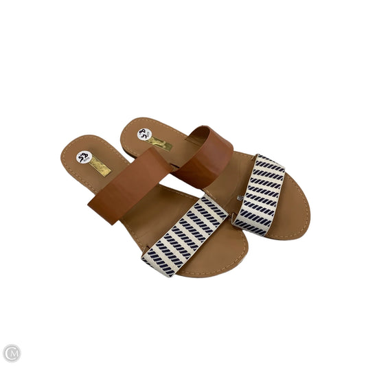 Sandals Flats By Qupid In Tan, Size: 8.5