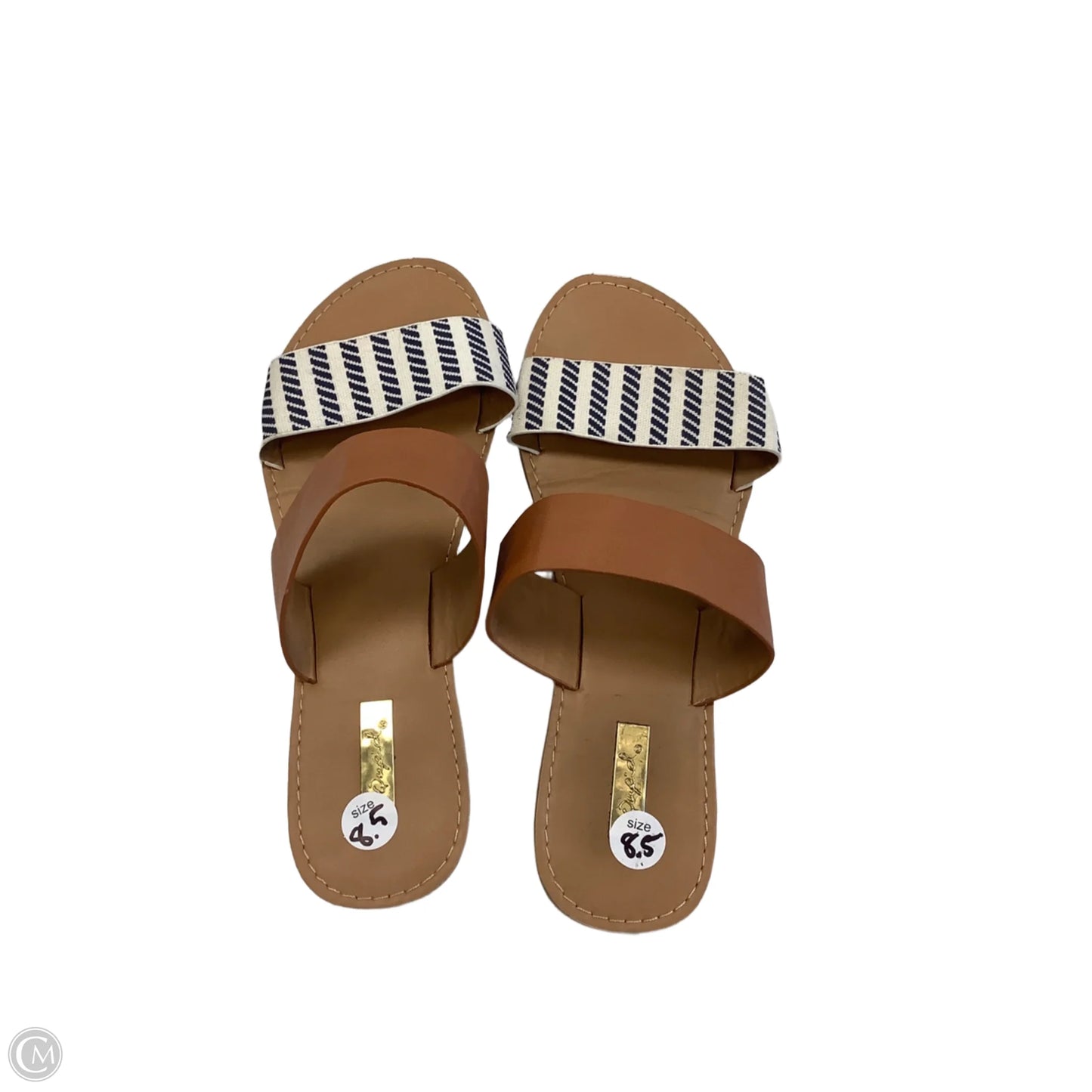 Sandals Flats By Qupid In Tan, Size: 8.5