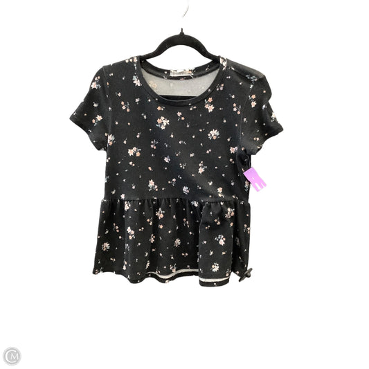 Top Short Sleeve By Pink Rose In Black, Size: M