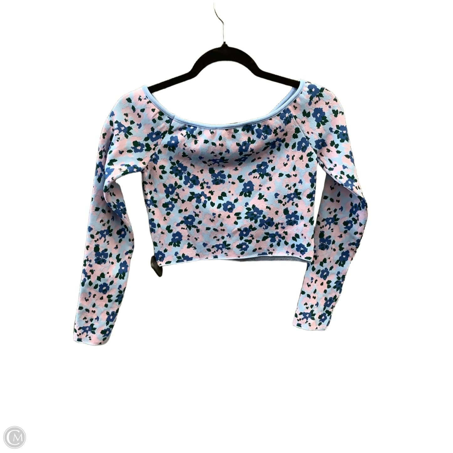 Top Long Sleeve By Zara In Floral Print, Size: S
