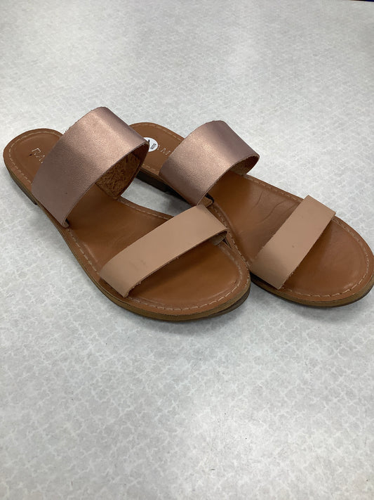 Bronze Sandals Flats Rampage, Size 7.5