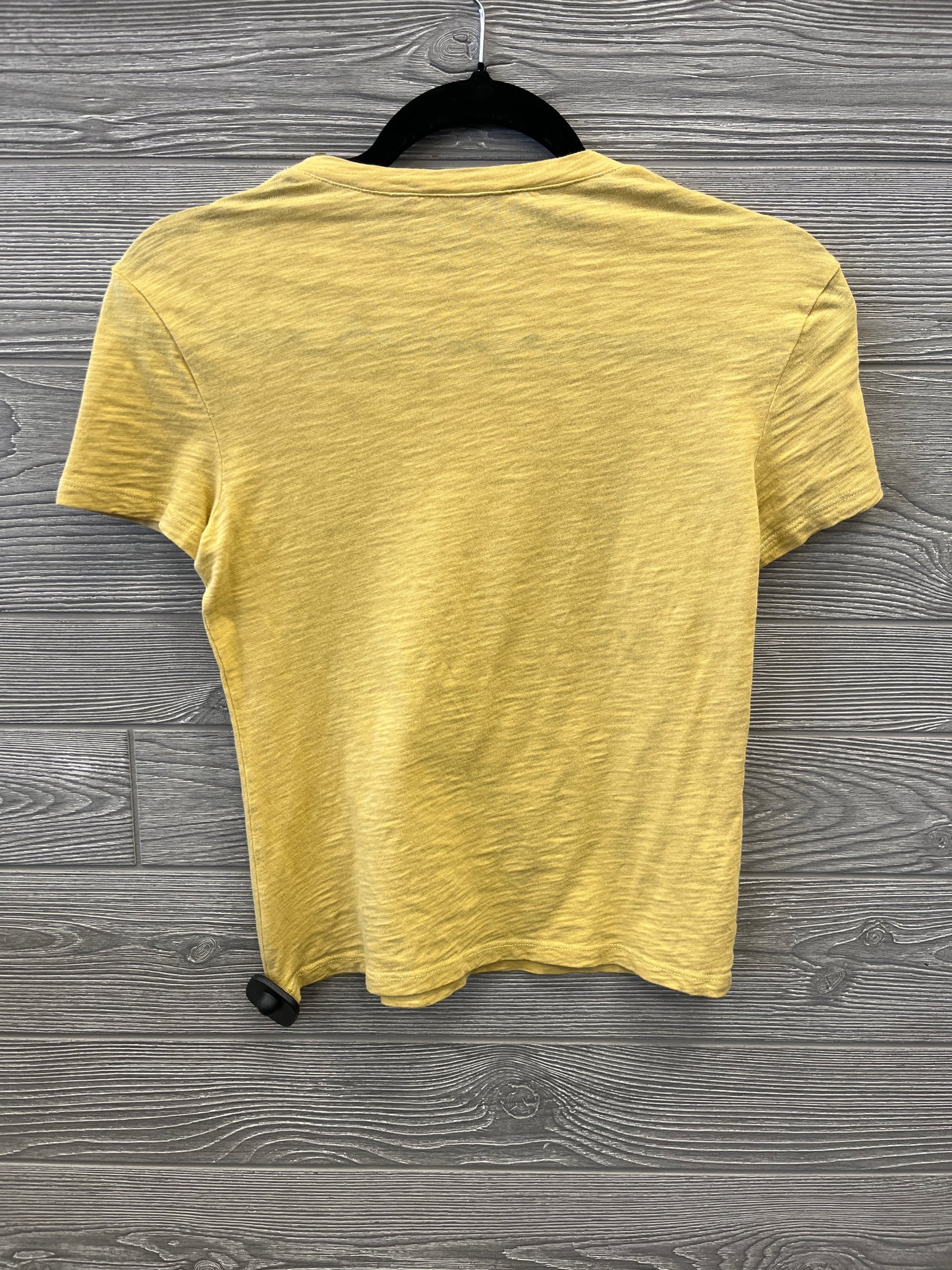 Top Short Sleeve By Theory In Yellow, Size: S