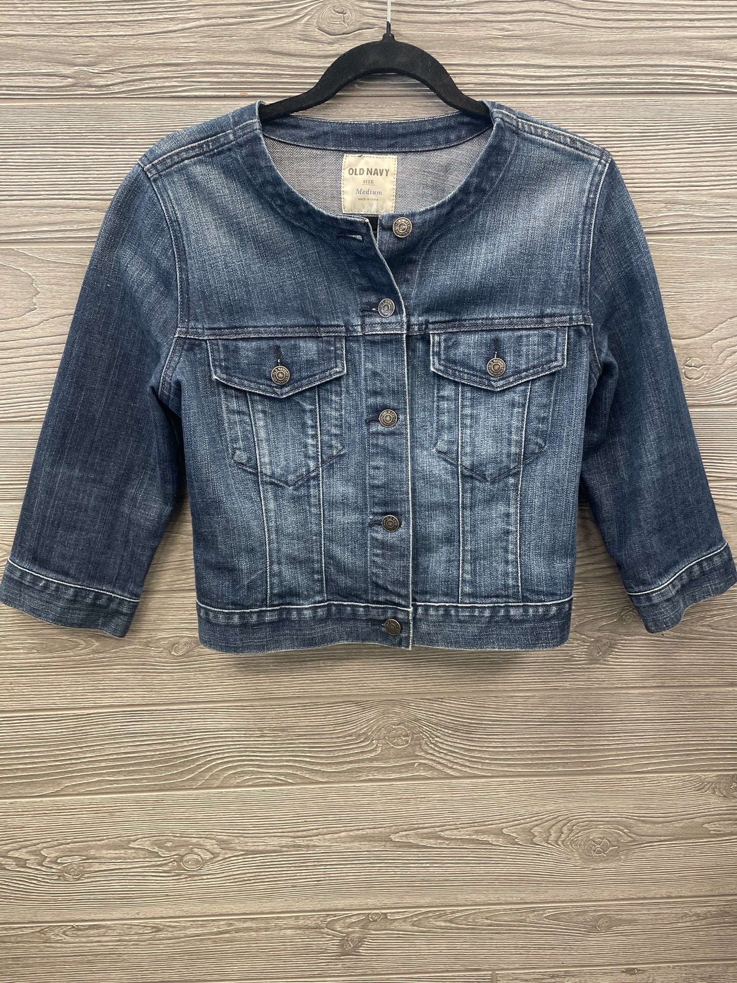 Jacket Denim By Old Navy In Blue Denim, Size: M