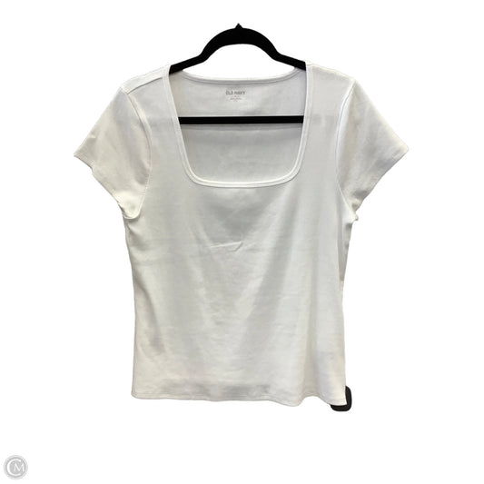 Top Short Sleeve Basic By Old Navy In White, Size: Xl