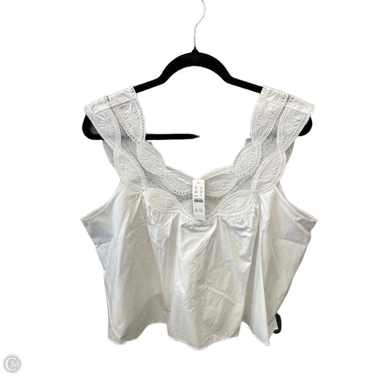 Top Sleeveless By J. Crew In White, Size: Xl