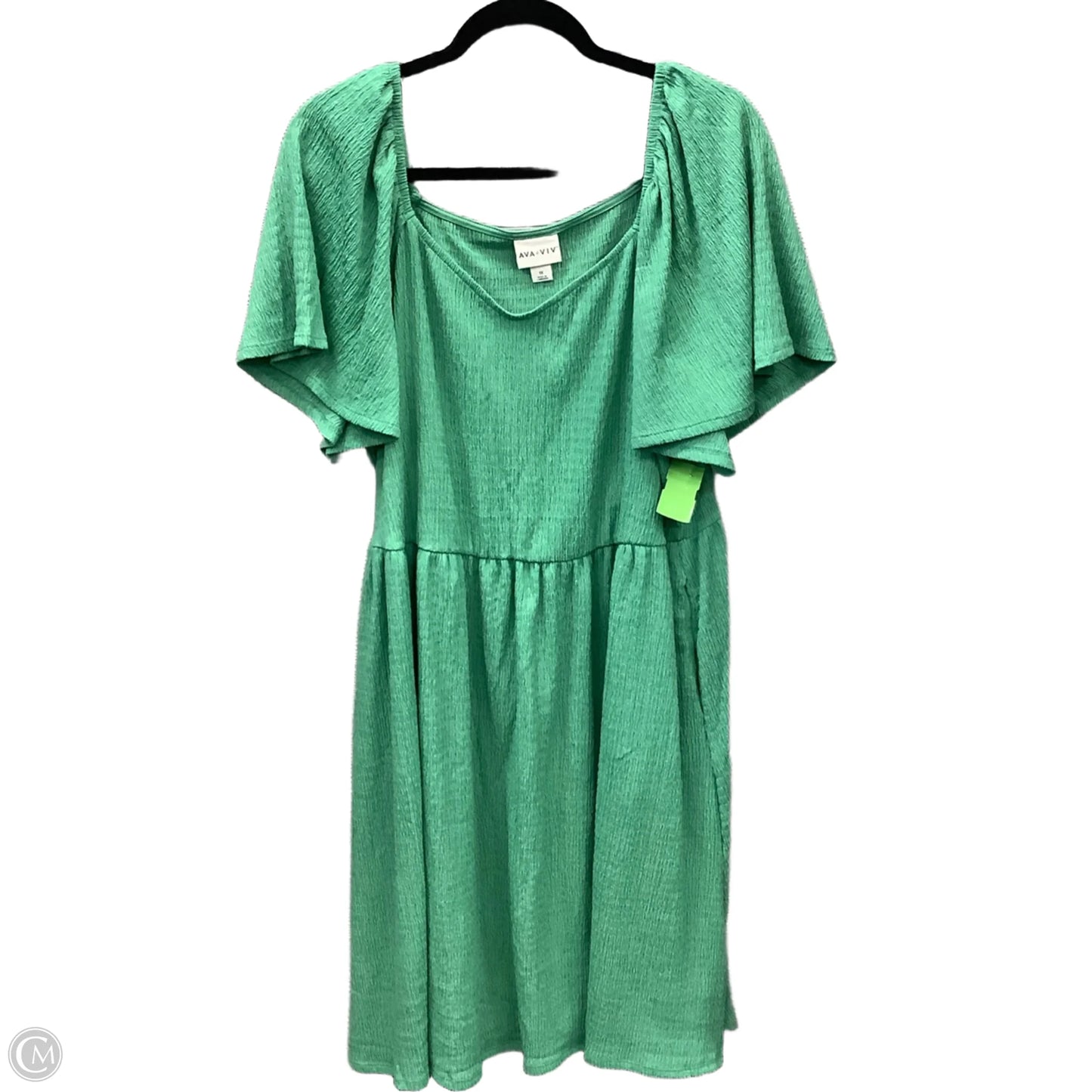 Dress Casual Short By Ava & Viv In Green, Size: 1x