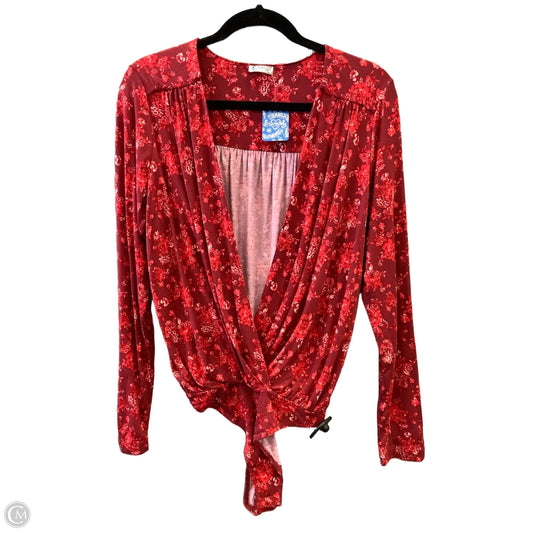 Bodysuit By Free People In Red, Size: L