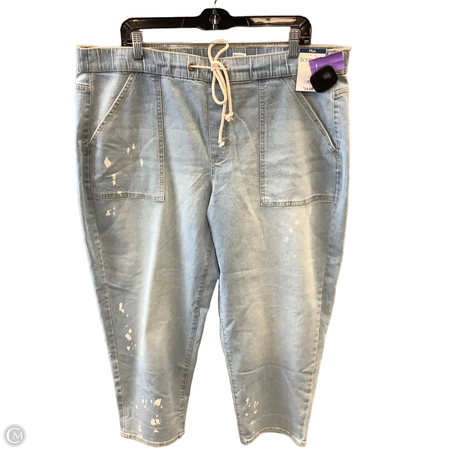 Jeans Boyfriend By Terra & Sky In Blue Denim, Size: 18