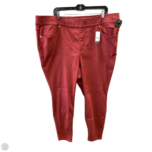 Jeans Skinny By Lane Bryant In Red, Size: 24