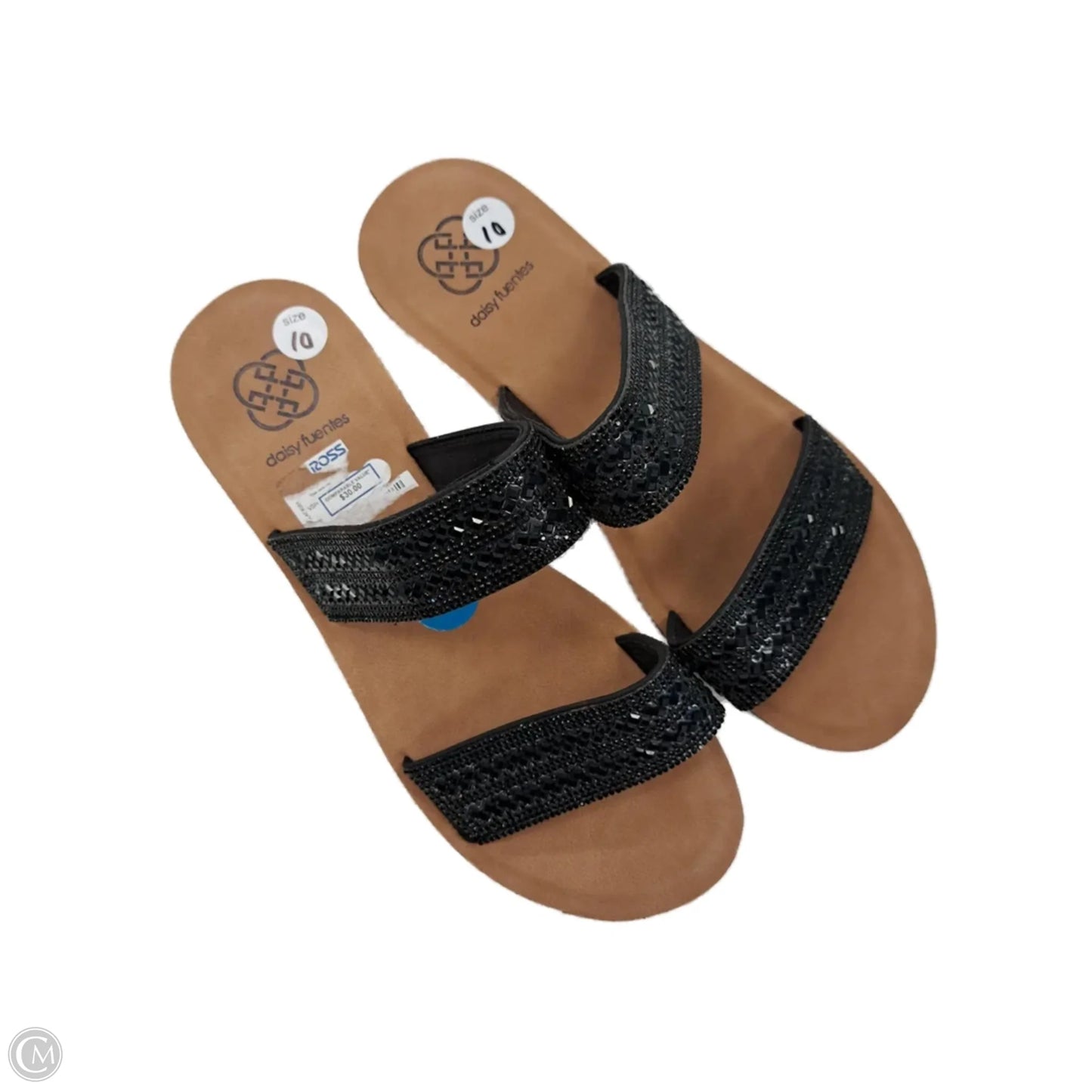 Sandals Flats By Daisy Fuentes In Black, Size: 10