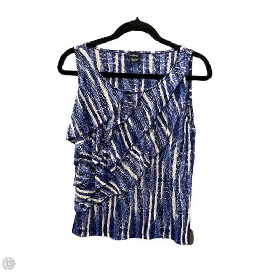 Top Sleeveless By Rafaella In Blue, Size: M