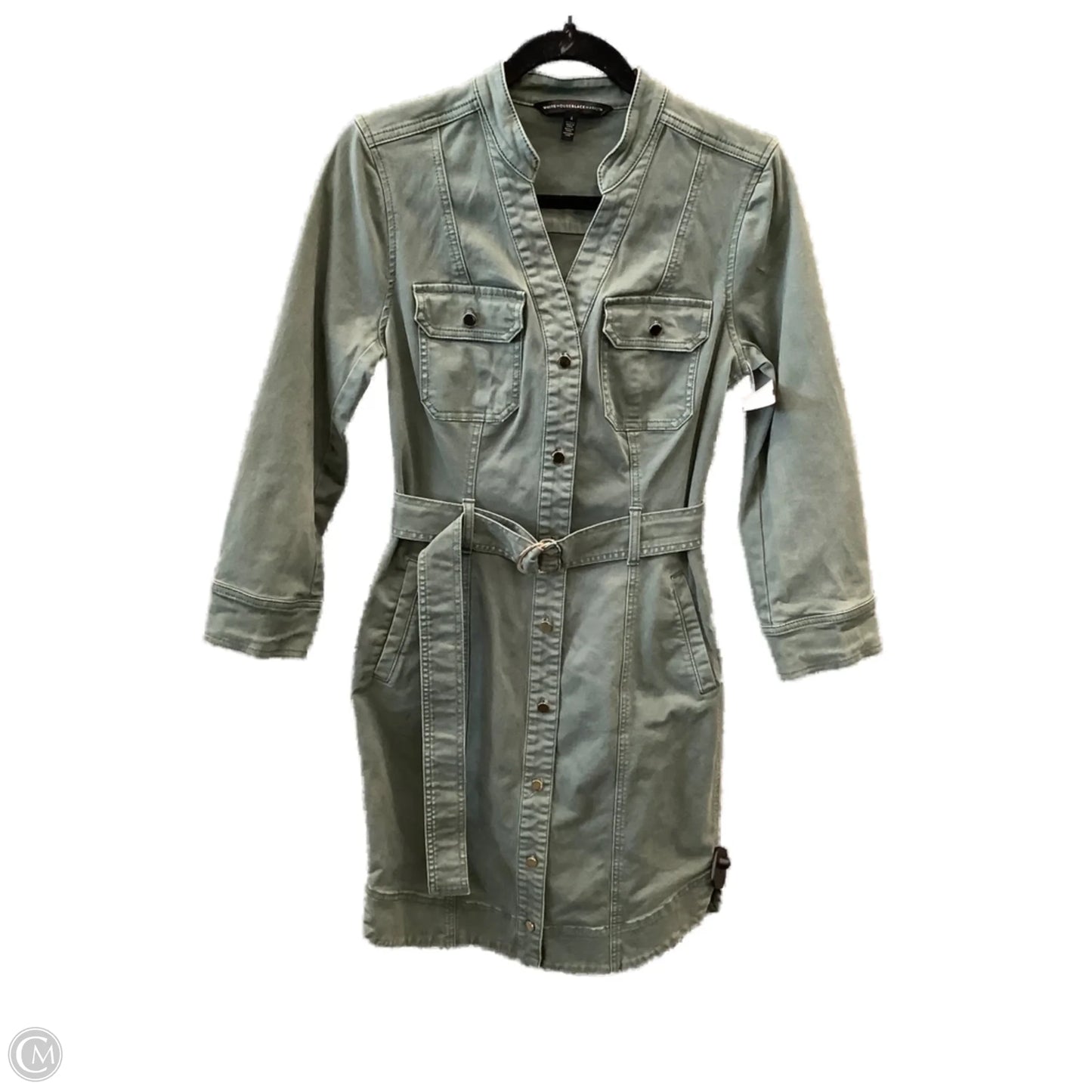 Dress Casual Midi By White House Black Market In Green, Size: S