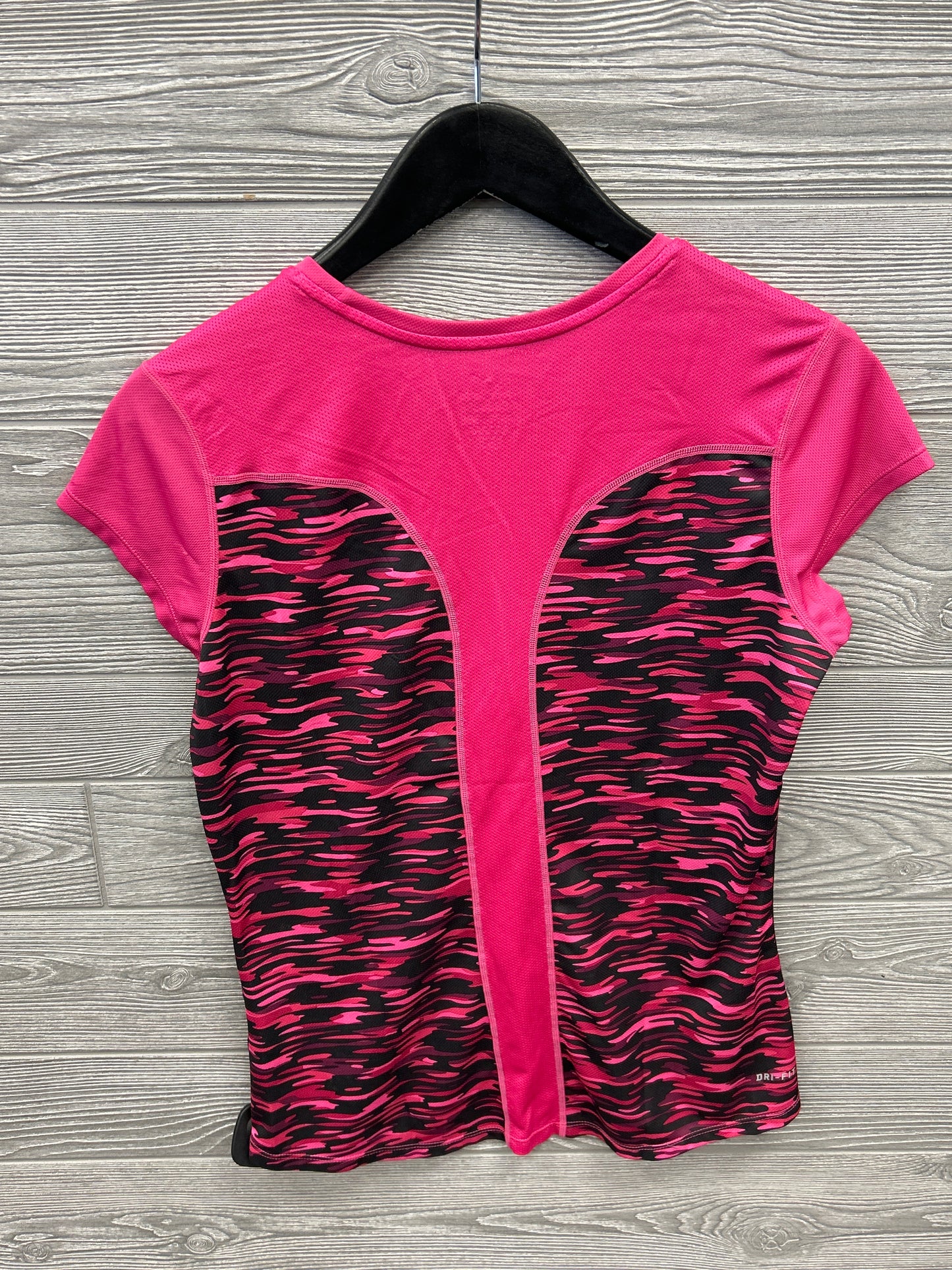 Athletic Top Short Sleeve By Nike Apparel In Pink, Size: M