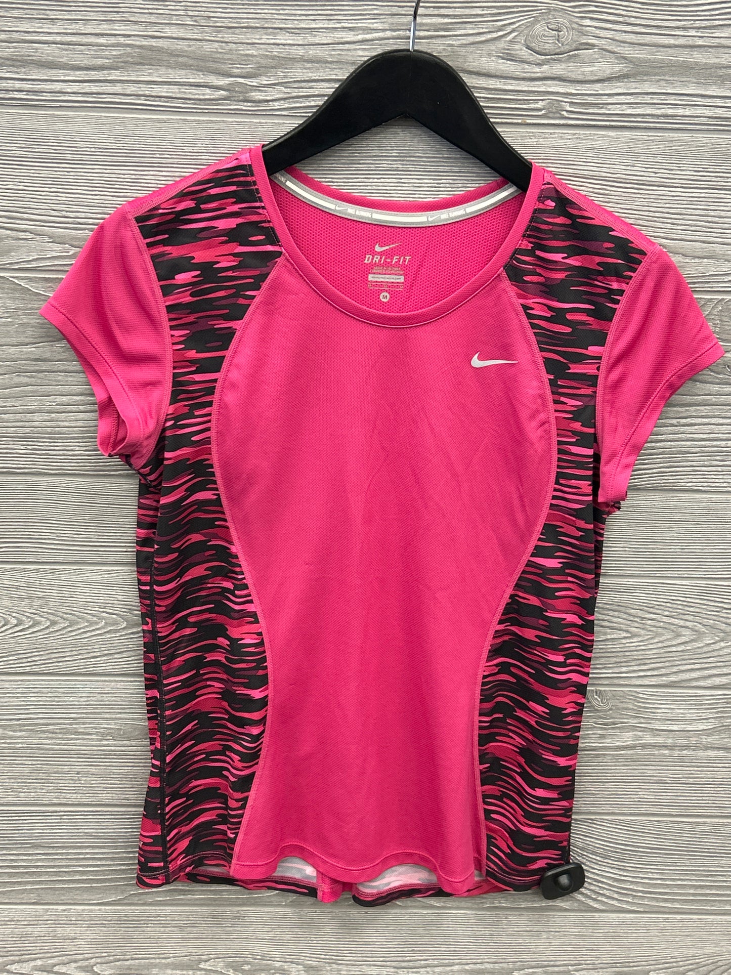 Athletic Top Short Sleeve By Nike Apparel In Pink, Size: M