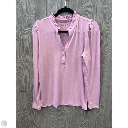 Top Long Sleeve By Loft In Purple, Size: L