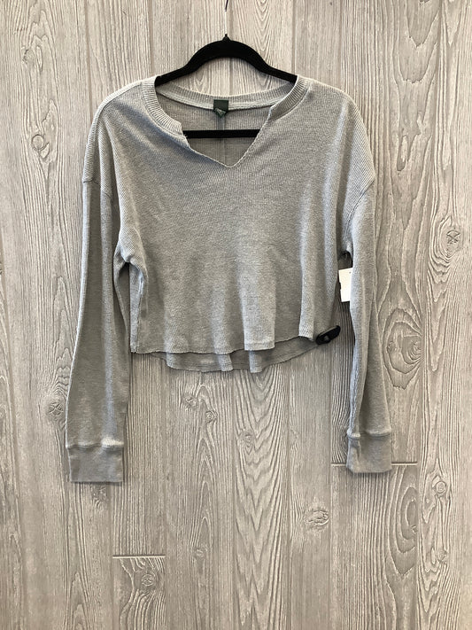 Top Long Sleeve Basic By Wild Fable In Grey, Size: M