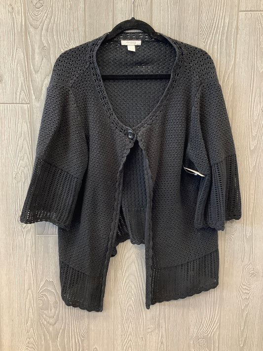 Sweater Cardigan By Dressbarn In Black, Size: 1x