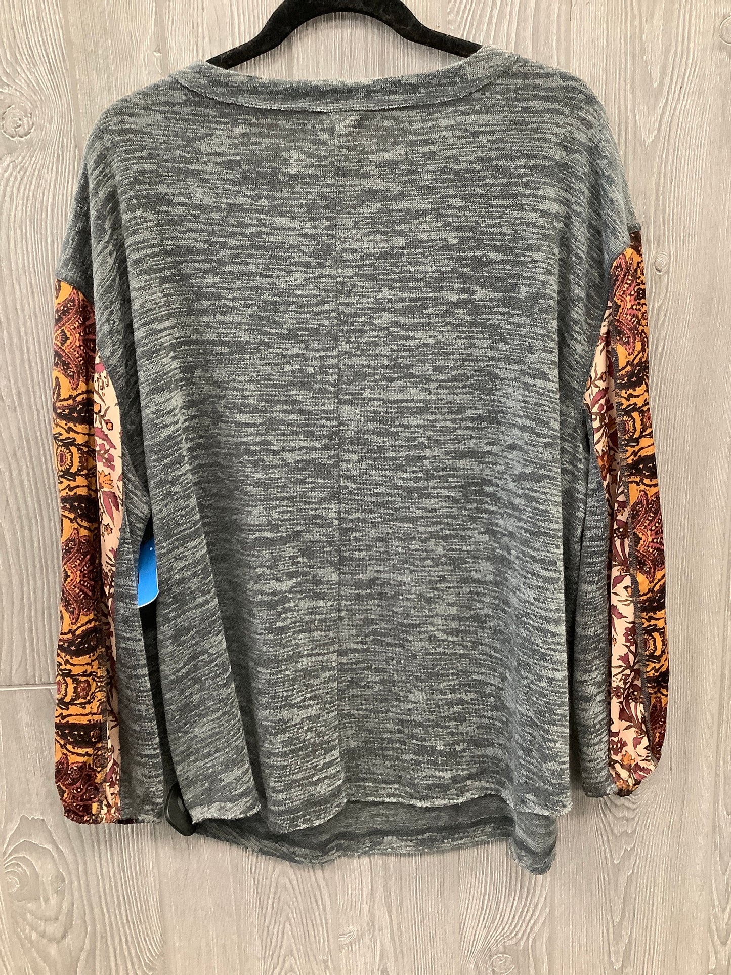 Top Long Sleeve By Style And Company In Grey, Size: 2x