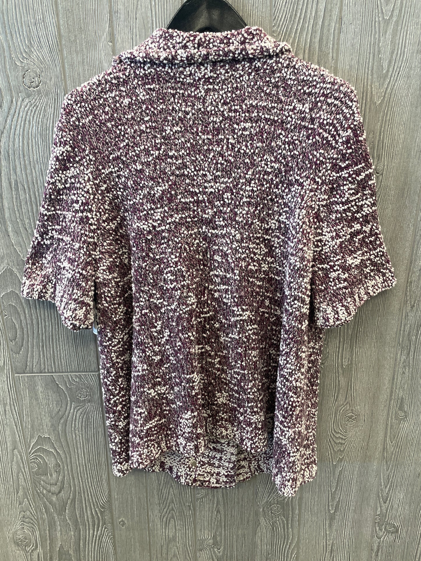 Sweater Cardigan By Cj Banks In Purple, Size: 2x