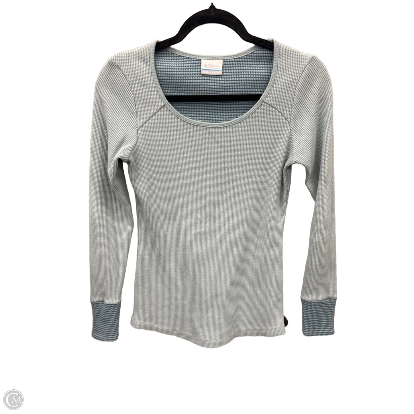 Athletic Top Long Sleeve Collar By Columbia In Blue, Size: S