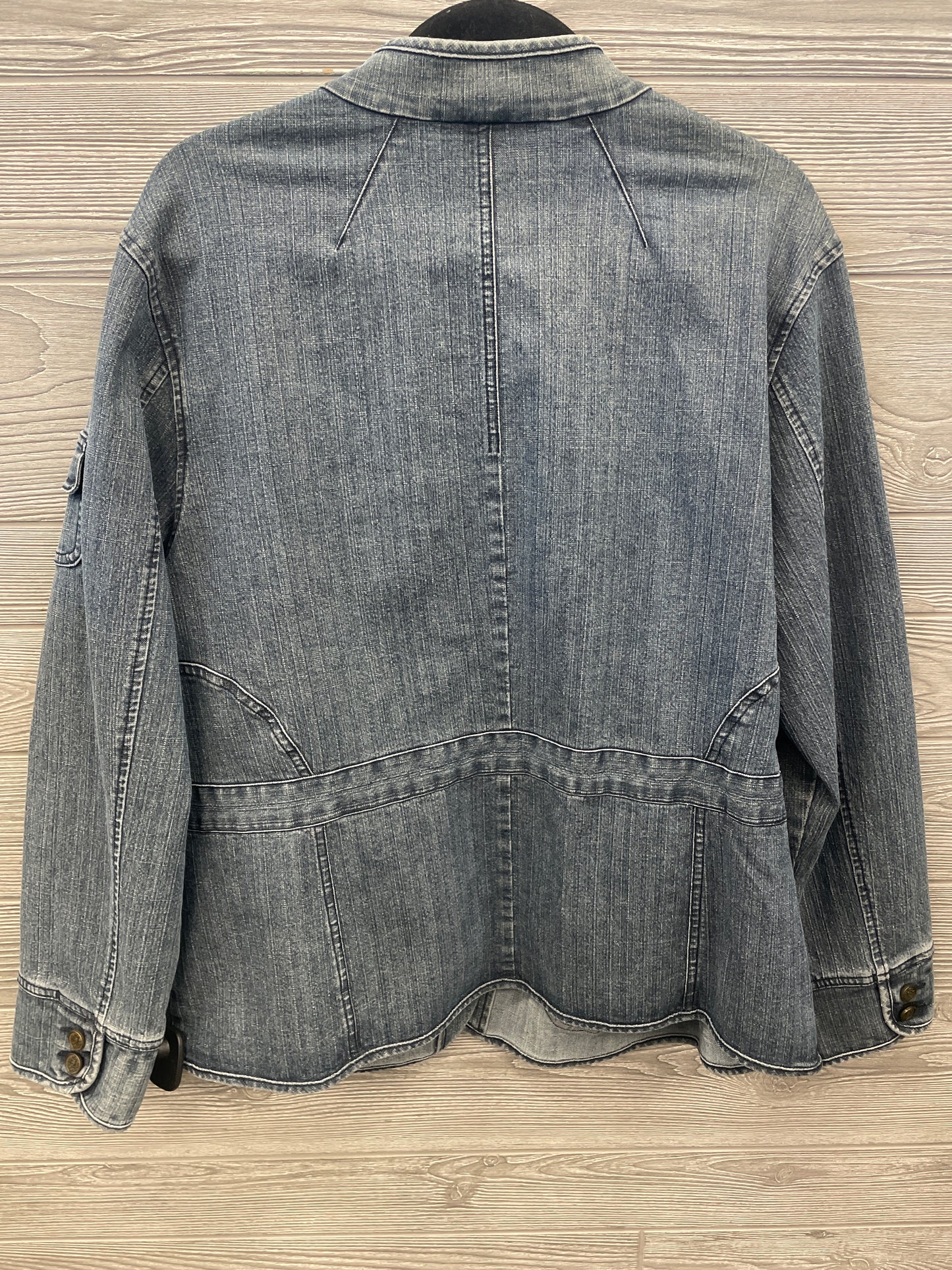 Jacket Denim By Sag Harbor In Blue Denim, Size: Xl