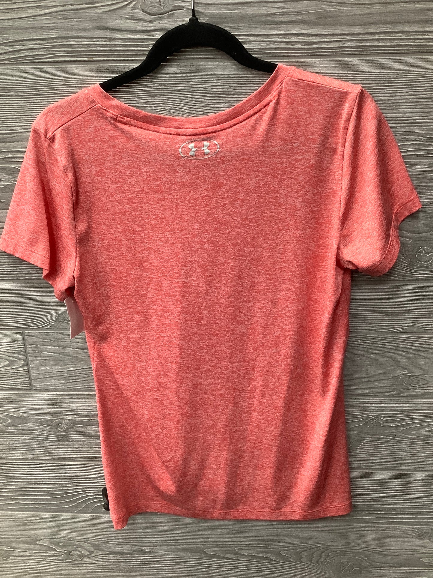 Athletic Top Short Sleeve By Under Armour In Pink, Size: M