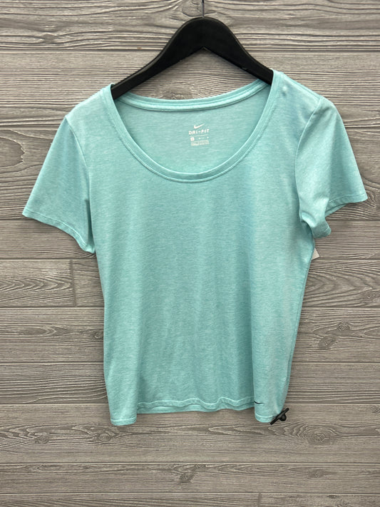 Athletic Top Short Sleeve By Nike In Teal, Size: M