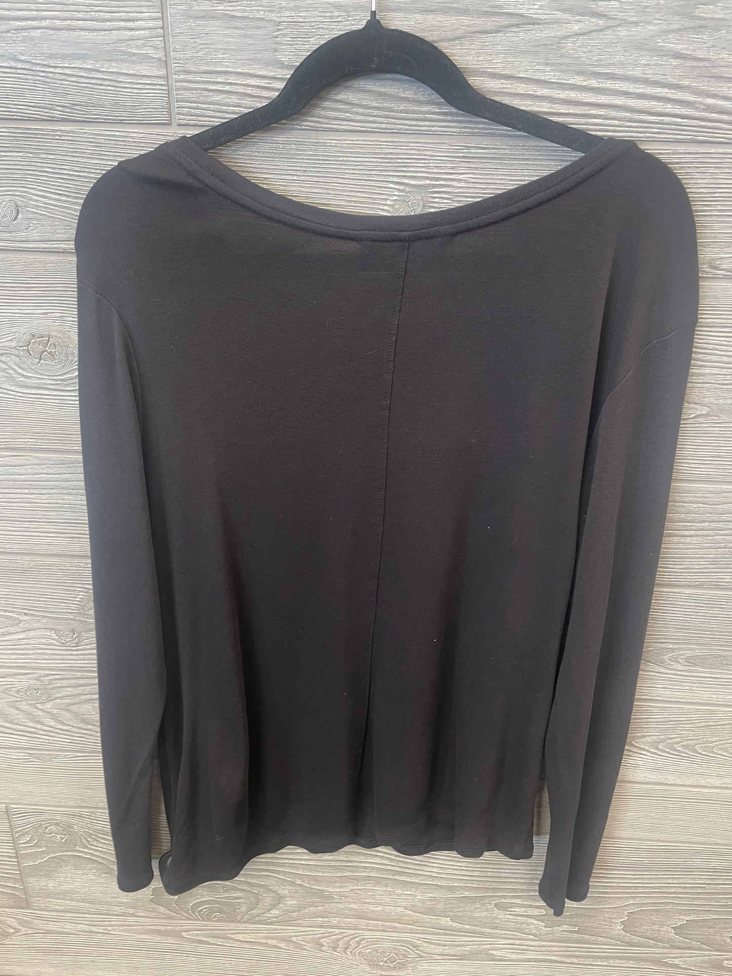 Top Long Sleeve By Daisy Fuentes In Black, Size: Xl