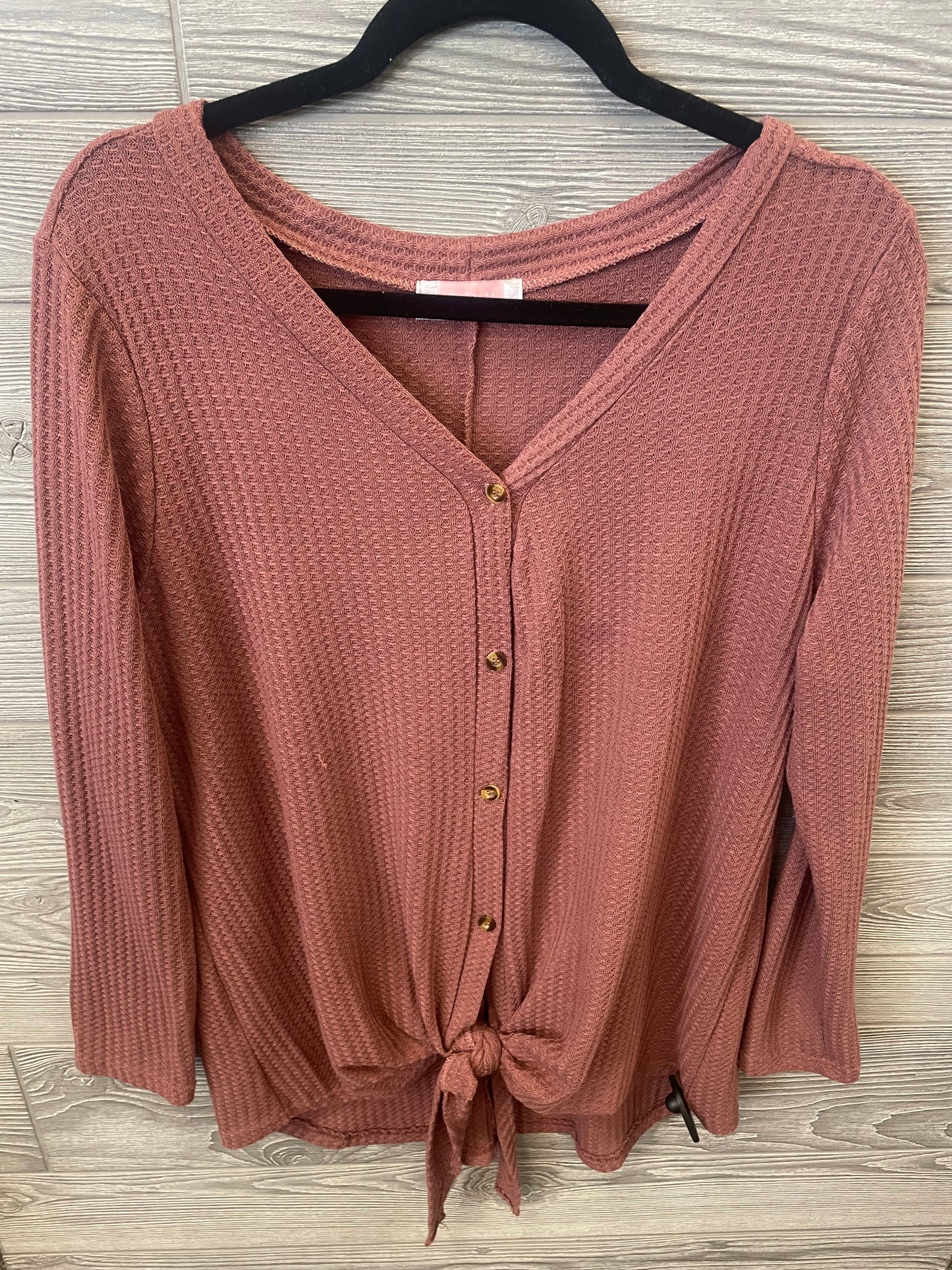 Top Long Sleeve By Clothes Mentor In Mauve, Size: Xl