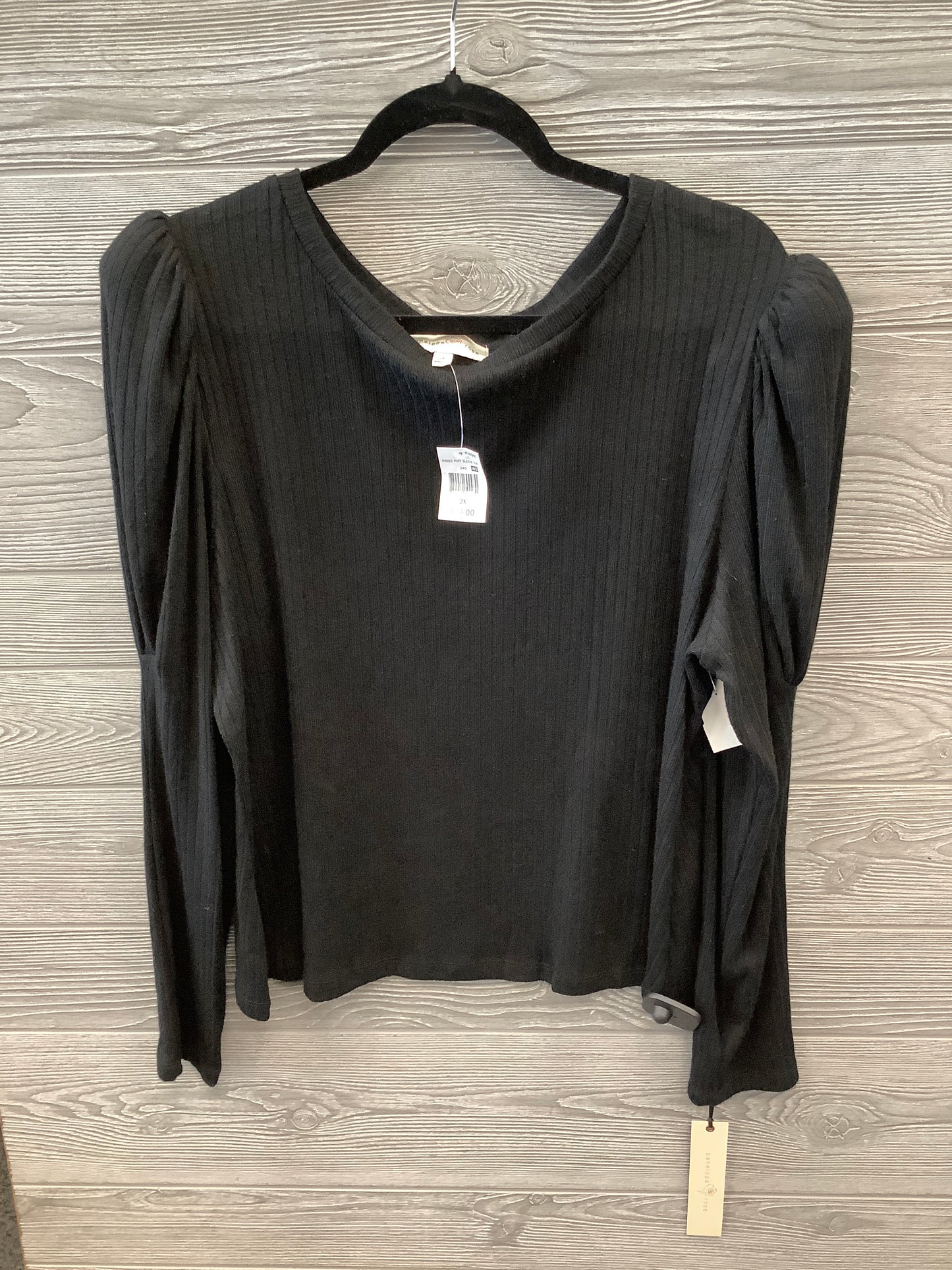 Top Long Sleeve By Clothes Mentor In Black, Size: 2x