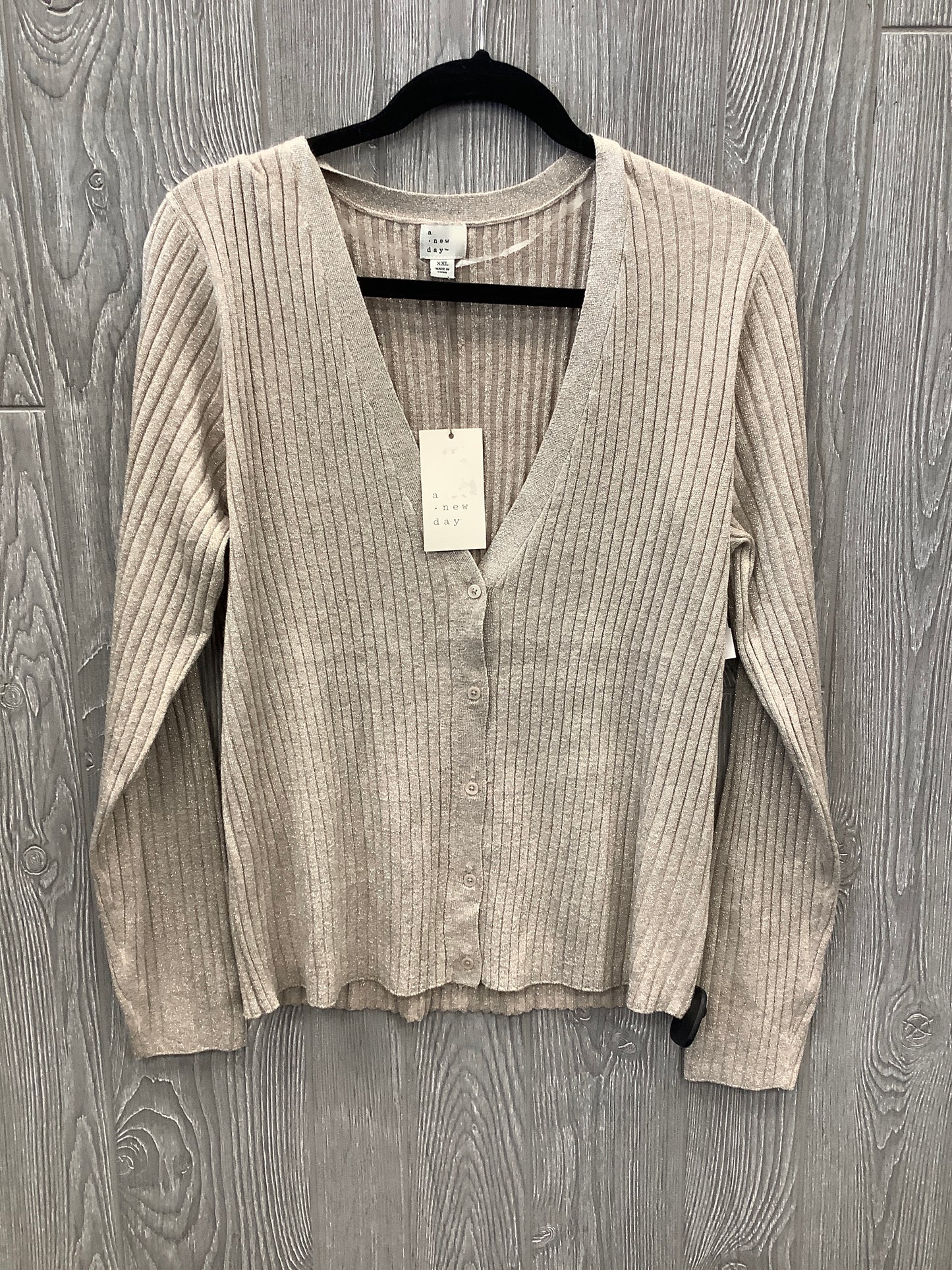 Cardigan By A New Day In Beige, Size: Xxl