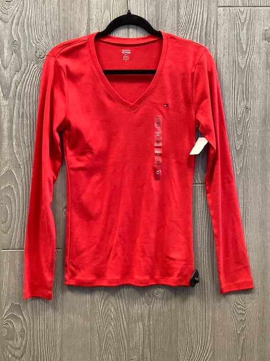 Top Long Sleeve By Tommy Hilfiger In Red, Size: M