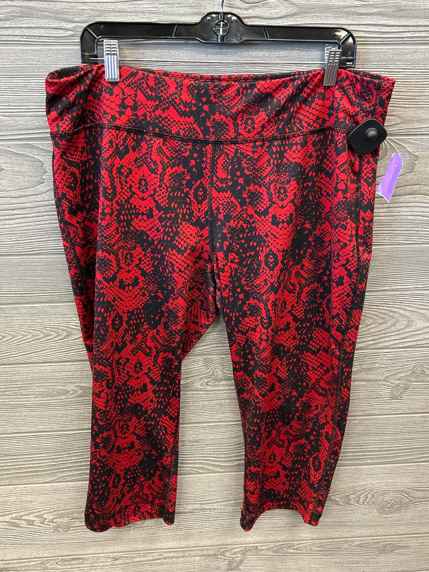 Athletic Capris By Danskin Now In Red, Size: Xl