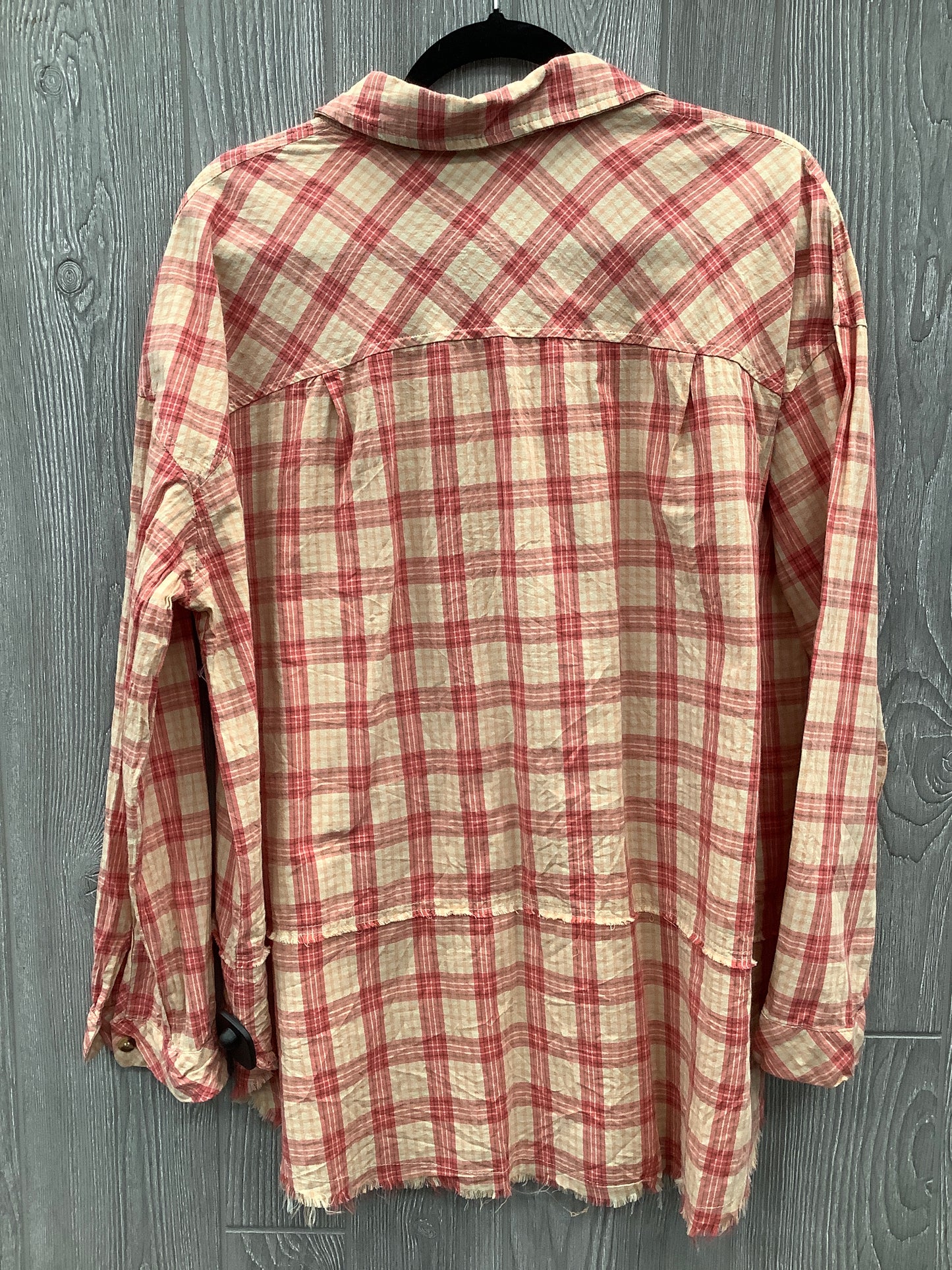 Top Long Sleeve By Easel In Plaid Pattern, Size: 1x