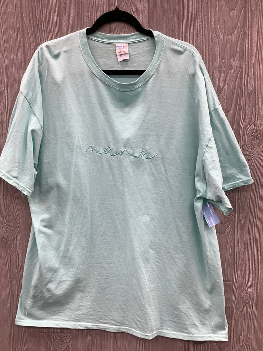 Top Short Sleeve By Clothes Mentor In Teal, Size: 2x