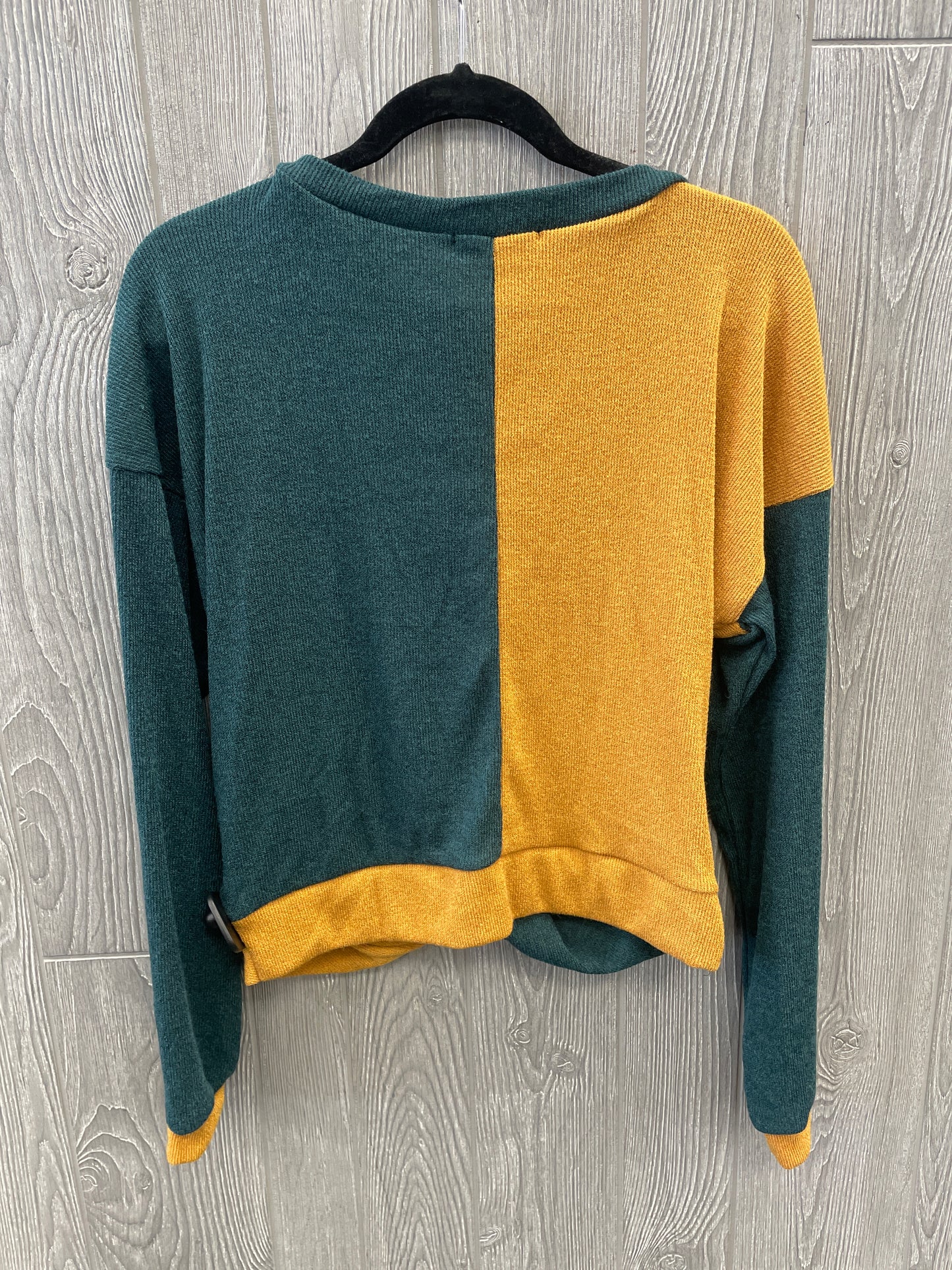 Sweater By Ces Femme In Green & Yellow, Size: M