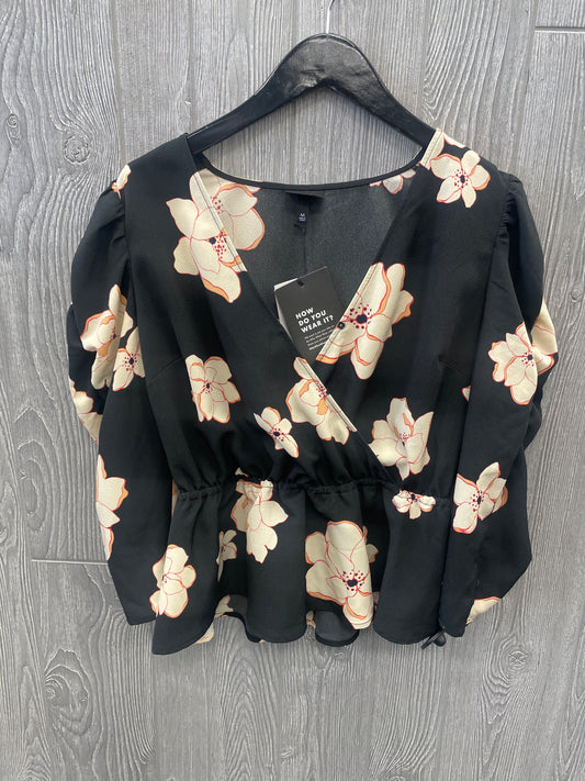 Blouse Long Sleeve By Who What Wear In Floral Print, Size: M